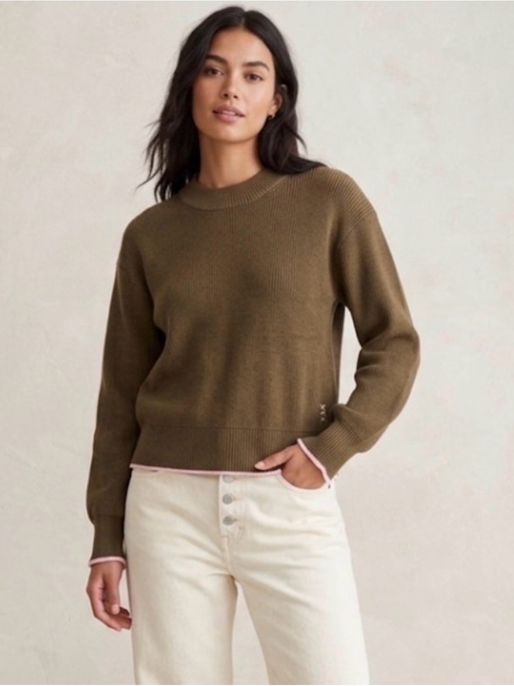 Scotch and Soda Amsterdam Pullover Sweater Womens Size Medium Olive Green